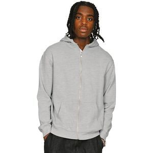 Casual Classics Mens Core Ringspun Cotton Full Zip Hoodie / Ash Grey